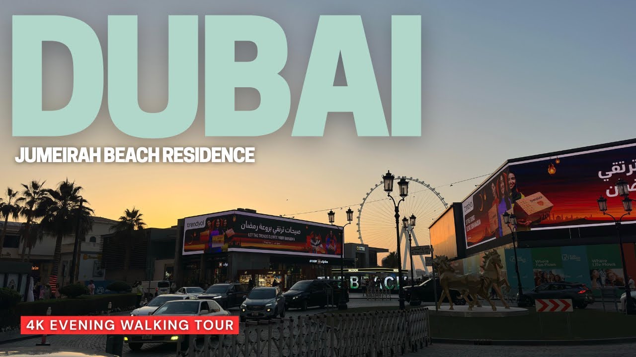 Jumeirah Beach Residence (JBR) 🌆 Dubai Evening Walk | Relaxing 4K Walking Tour 🇦🇪