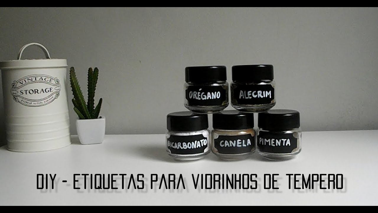DIY - Etiquetas para Vidrinhos de Tempero