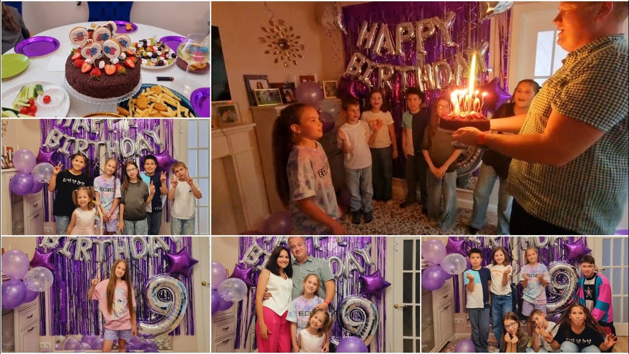 День Рождения Каролины 9 лет🎉/ пеку торт/ квест по поиску подарков 🎁