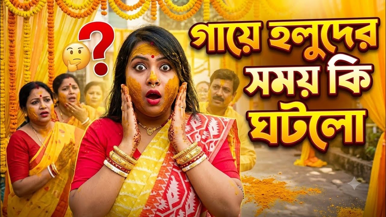 গায়ে হলুদের সময় কি হয়ে গেল। #viral #bengalivlog #marraige #weeding #vlog #youtubevideo 