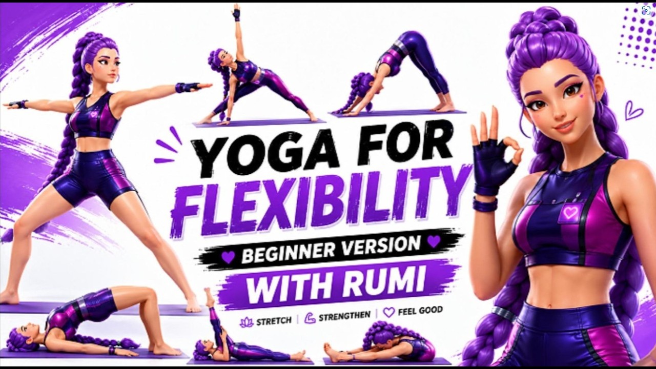 K-POP Yoga for Kids! 🌈 Easy Full Body Stretch with Rumi | Yoga For Beginners! | Yoga For Flexibility