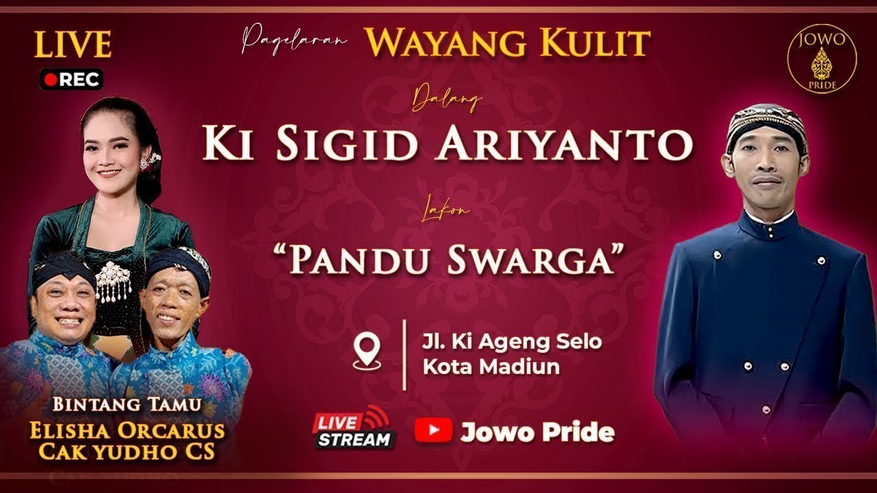 🔴Wayang Kulit Ki Sigid Ariyanto BT Elisha Orcarus, Cak Yudho & Mondol Lakon Pandu Swarga | Madiun