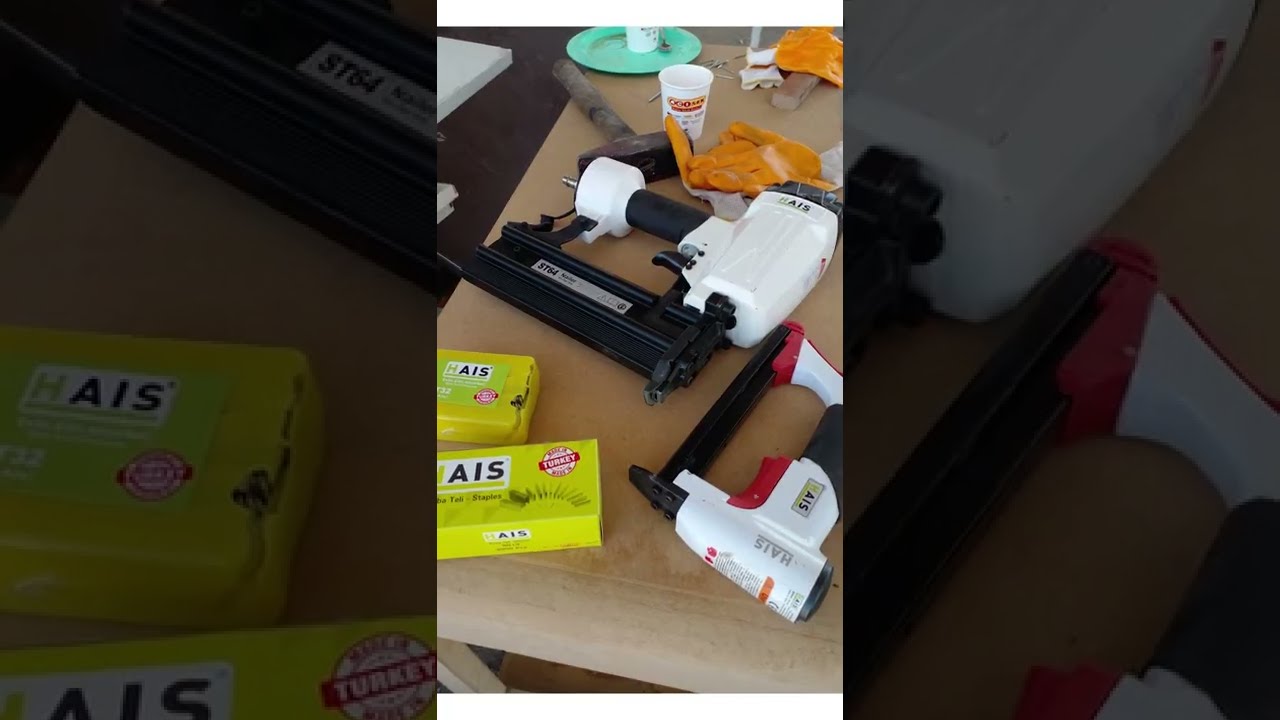 Kuletaş Hava Kompresörü ve HAIS Çivi & Zımba Tabancalarıyla Reklam tabelası uygulaması