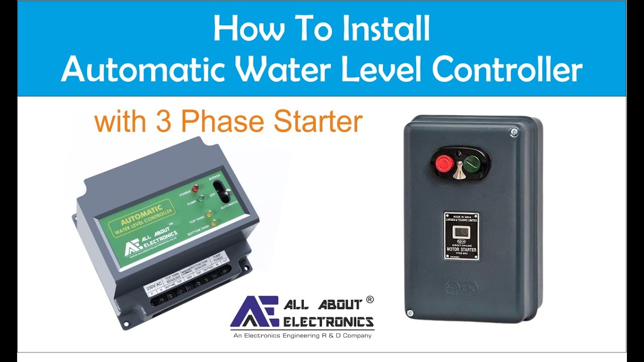 Automatic Water Level Controller (WLC-01 STD - 3 Phase) installation with 3 phase submersible pump