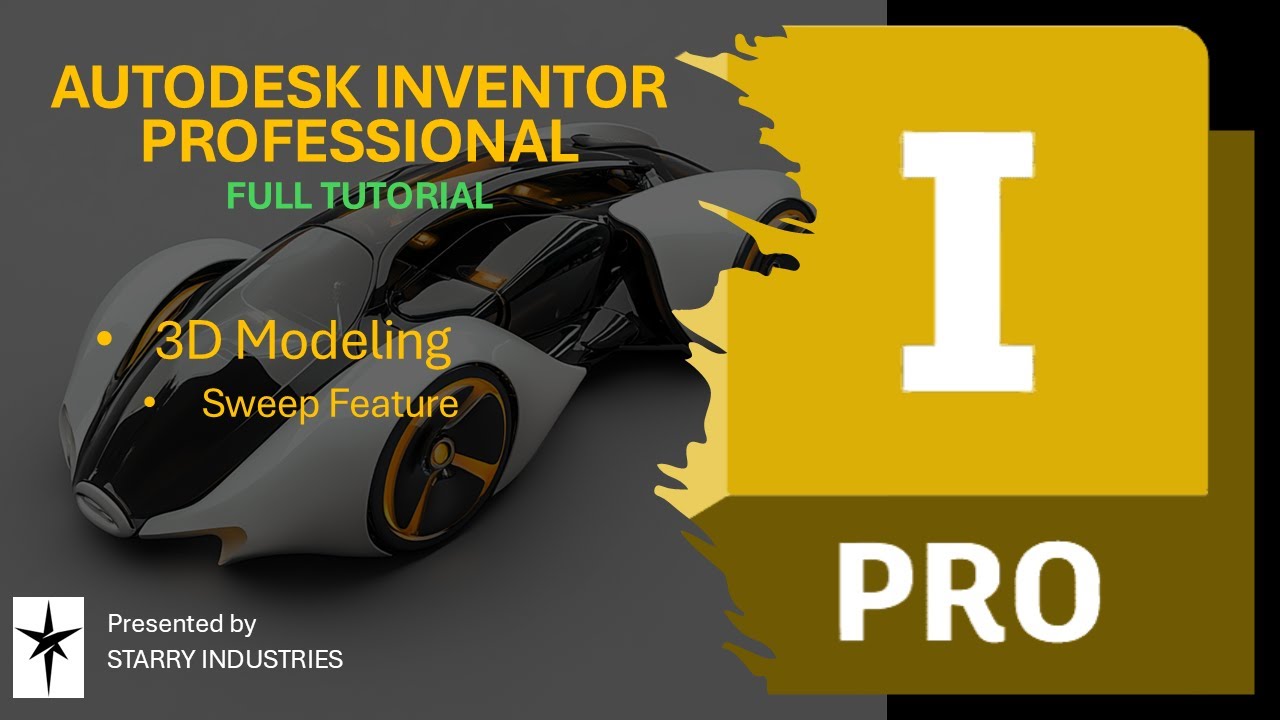 28 - Sweep Feature | 3D Modeling | Autodesk Inventor Professional Tutorial