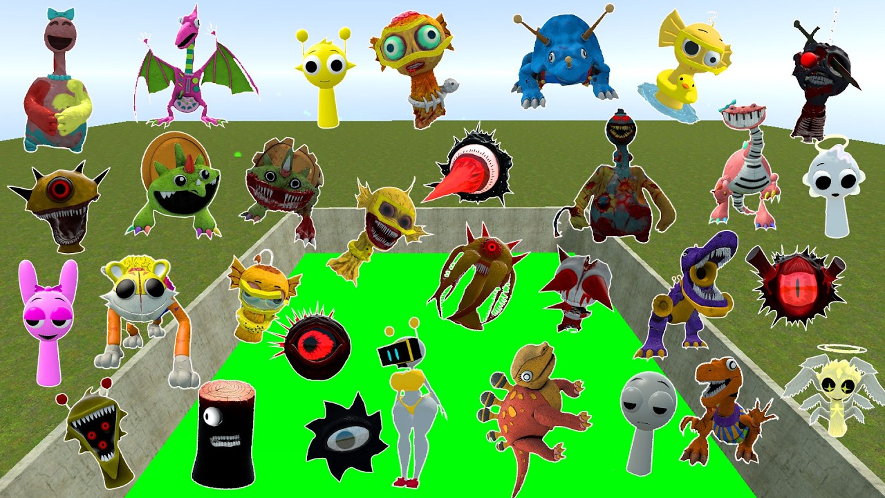 BIG HOLE TOXIC ALL INCREDIBOX MISS SPRUNKI MR SUN TREE FUN COMPUTER PHASES SPARTAN KICKING in Gmod !