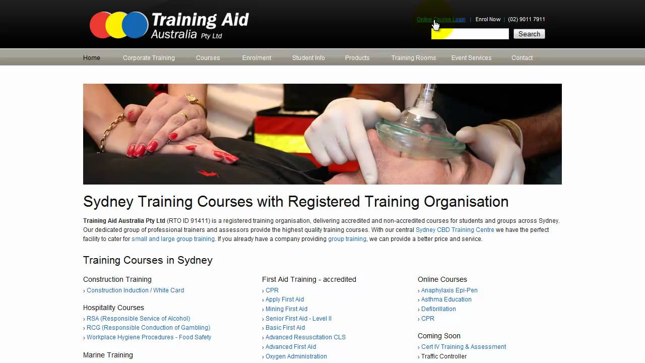 Online course login information