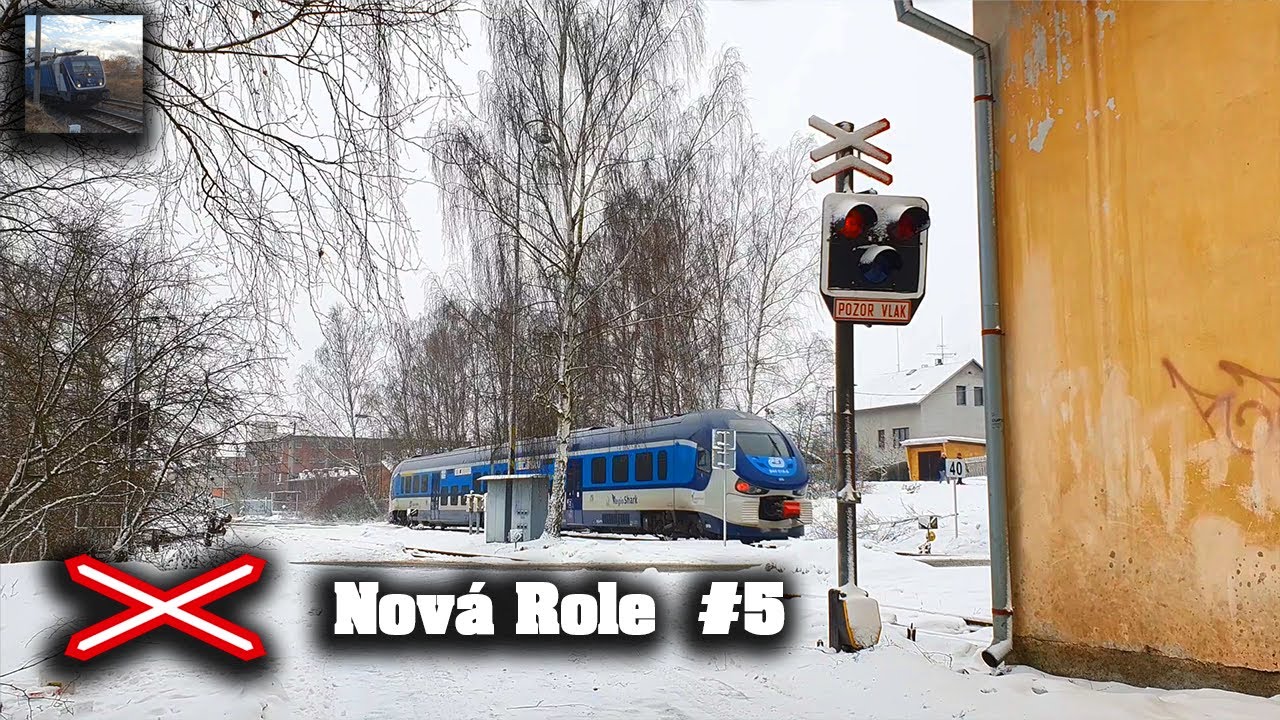 Železniční přejezd Nová Role #5 (AŽD 97) - 6.2.2021