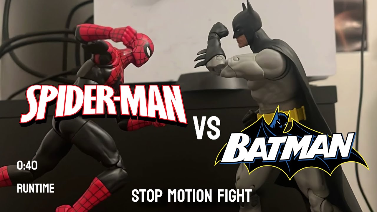 SPIDER-MAN VS BATMAN | Stop Motion Fight
