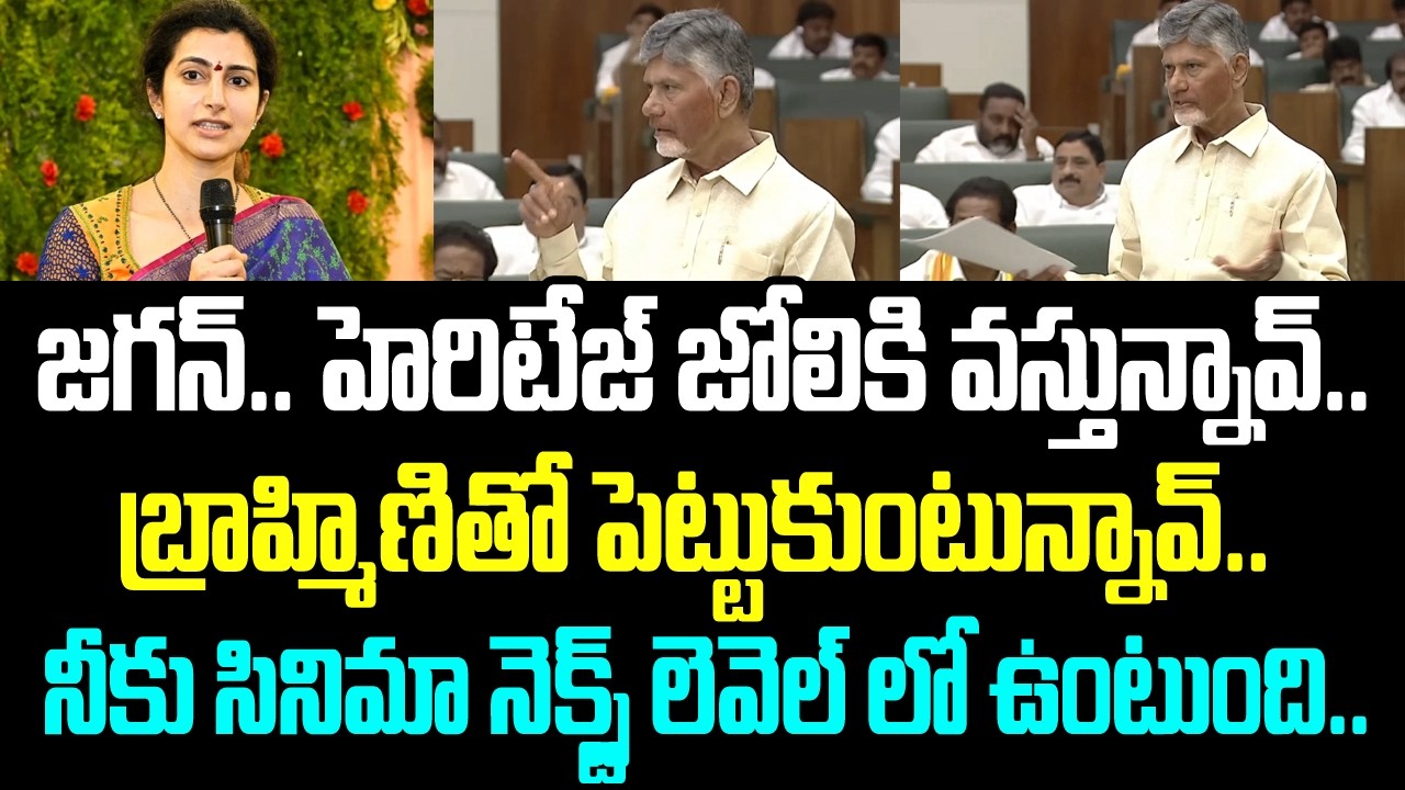 జగన్.. హెరిటేజ్ జోలికి వస్తున్నావ్.. బ్రాహ్మిణితో పెట్టుకుంటున్నావ్.. నీకు సినిమా నెక్స్ట్ లెవెల్ లో