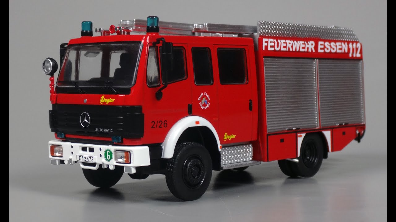 Mercedes LF 16\12, Feuerwehr Essen, 1995  (IXO Models) 1\43