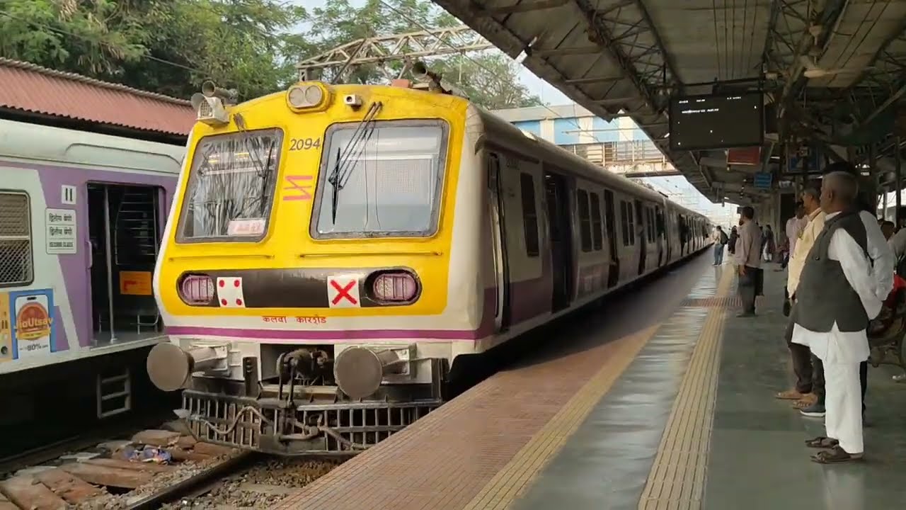 Kalua station Mumbai local fast local train slow local train Mumbai 