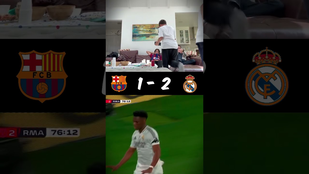 Barcelona vs Real Madrid Reactions 🌟 #football #soccer #barcelona #realmadrid