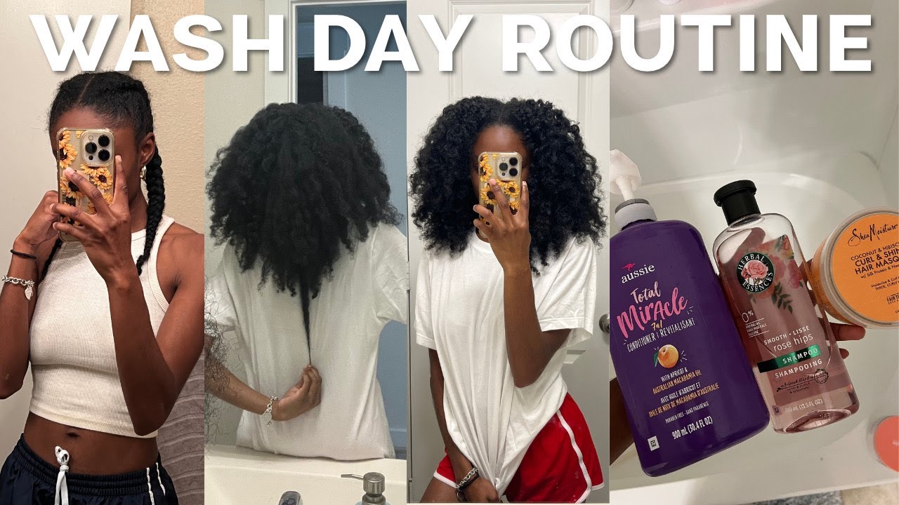 My Natural Hair Wash Day Routine For Long Healthy Hair Growth