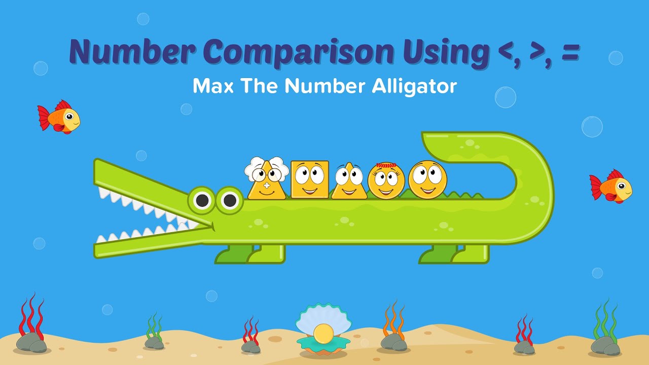Math Story : Number Comparison | Max The Number Alligator | Kids Stories | Home School