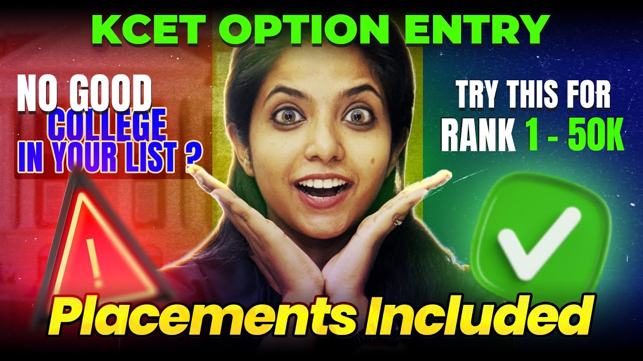 🏆 Top 68 Colleges for Rank 1–50,000 - KCET 2025 🎓 | Branches + Placement Data Inside!