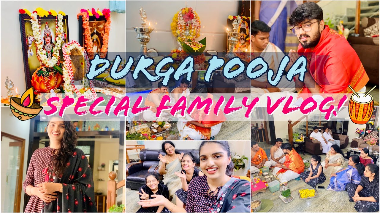 Durga Pooja Special Vlog!?|Family Pooja special for new Beginnings|Ganesh Pooja & Lakshmi Pooja 🙏||