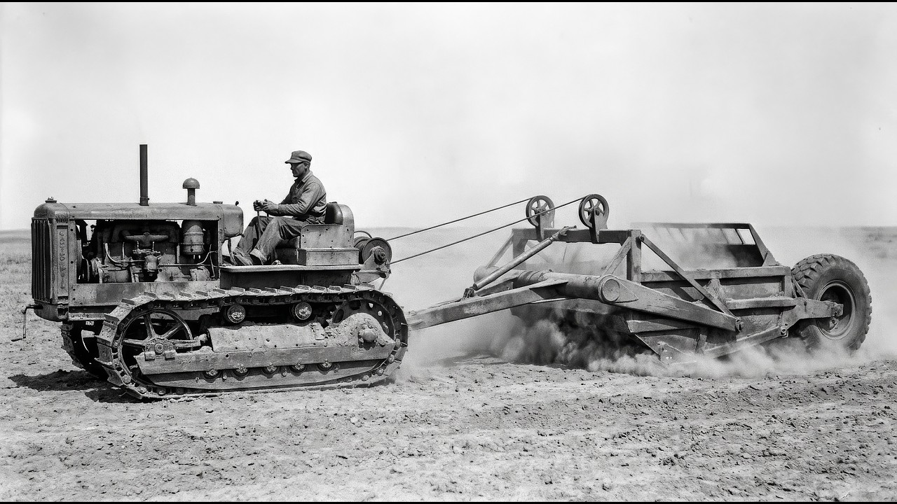 Before Hydraulics: 1930s Cable Scrapers