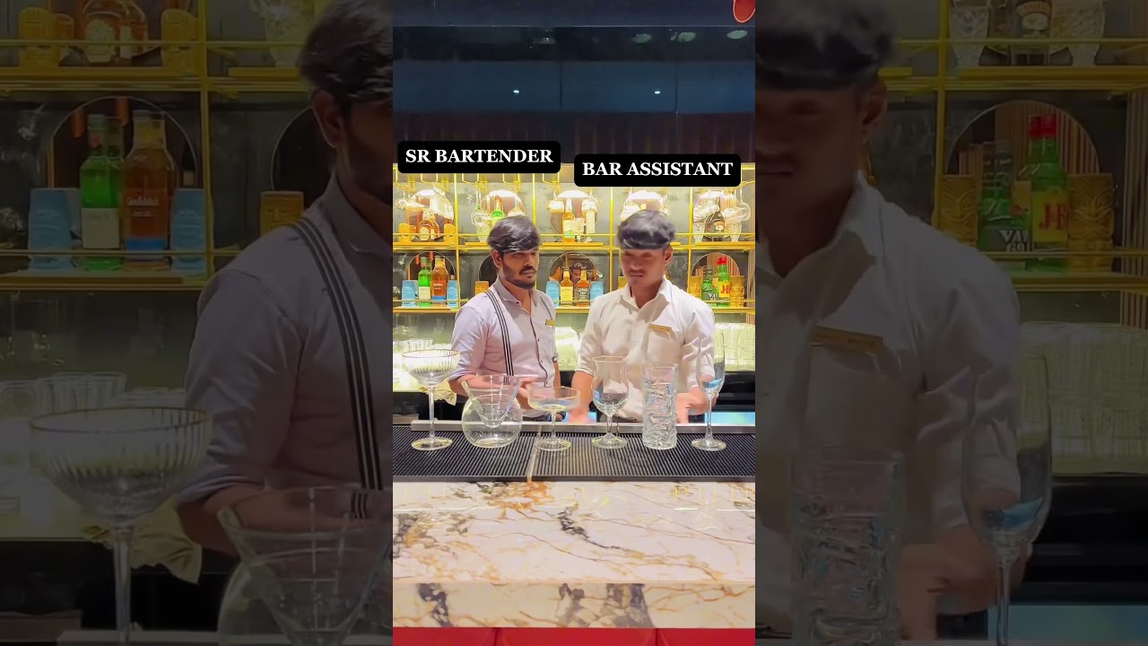😂Difference Between  BARTENDER AND BAR ASSISTANT#shorts #ytshorts  #cocktail #india #drink #comedy
