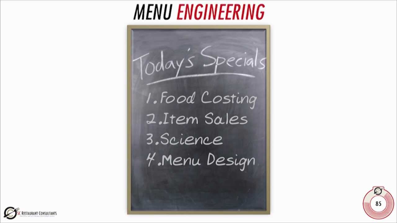 Restaurant 101 - Episode 7 - Menu Engineering (Design)