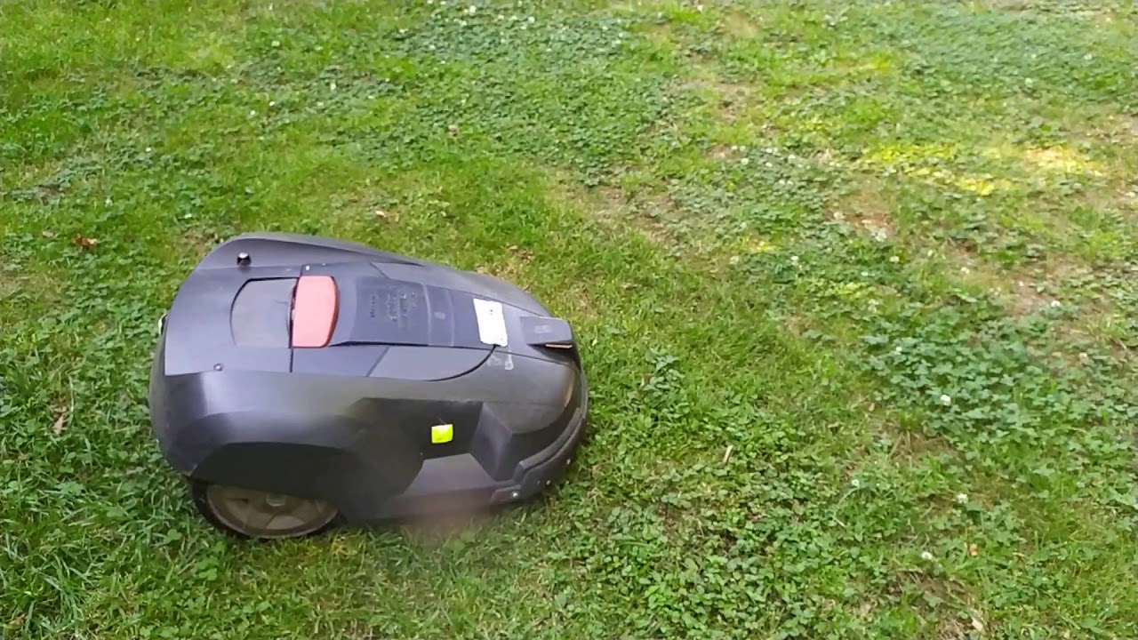 Balade dans le jardin avec l'automower 11 ans de tonte.