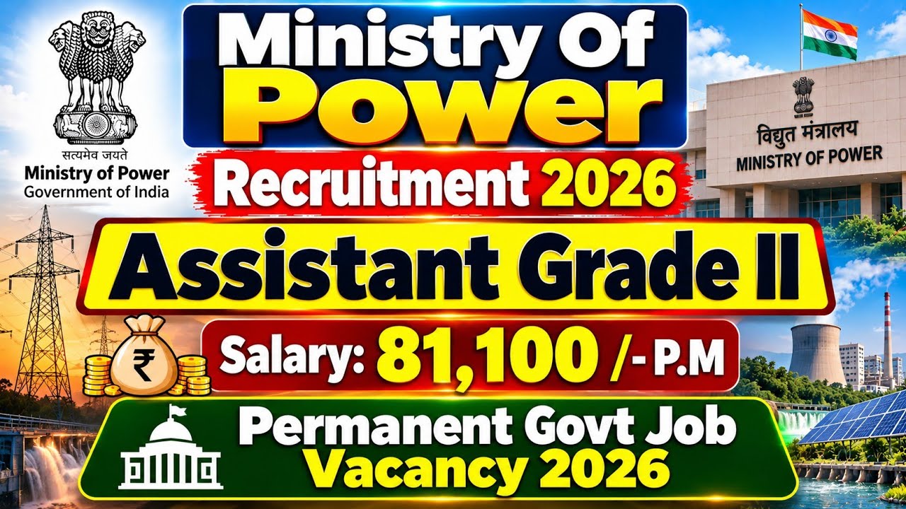 MINISTRY OF POWER/ BCOM JOBS/ ASSISTANT JOB/ CPRI/ CENTRAL POWER/ BA/ BSC/ GOVERNMENT JOB/SYLLABUS /