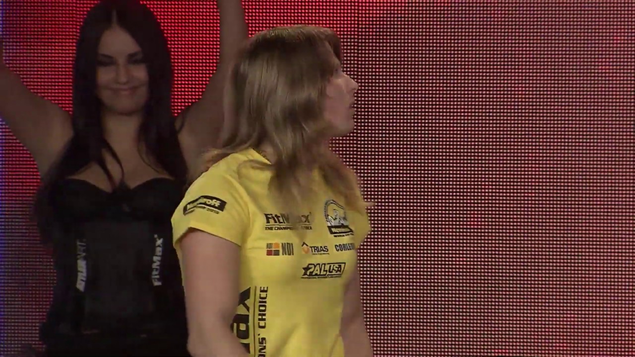 Arm wrestling semi final women right 52kg Verina - Khalilova