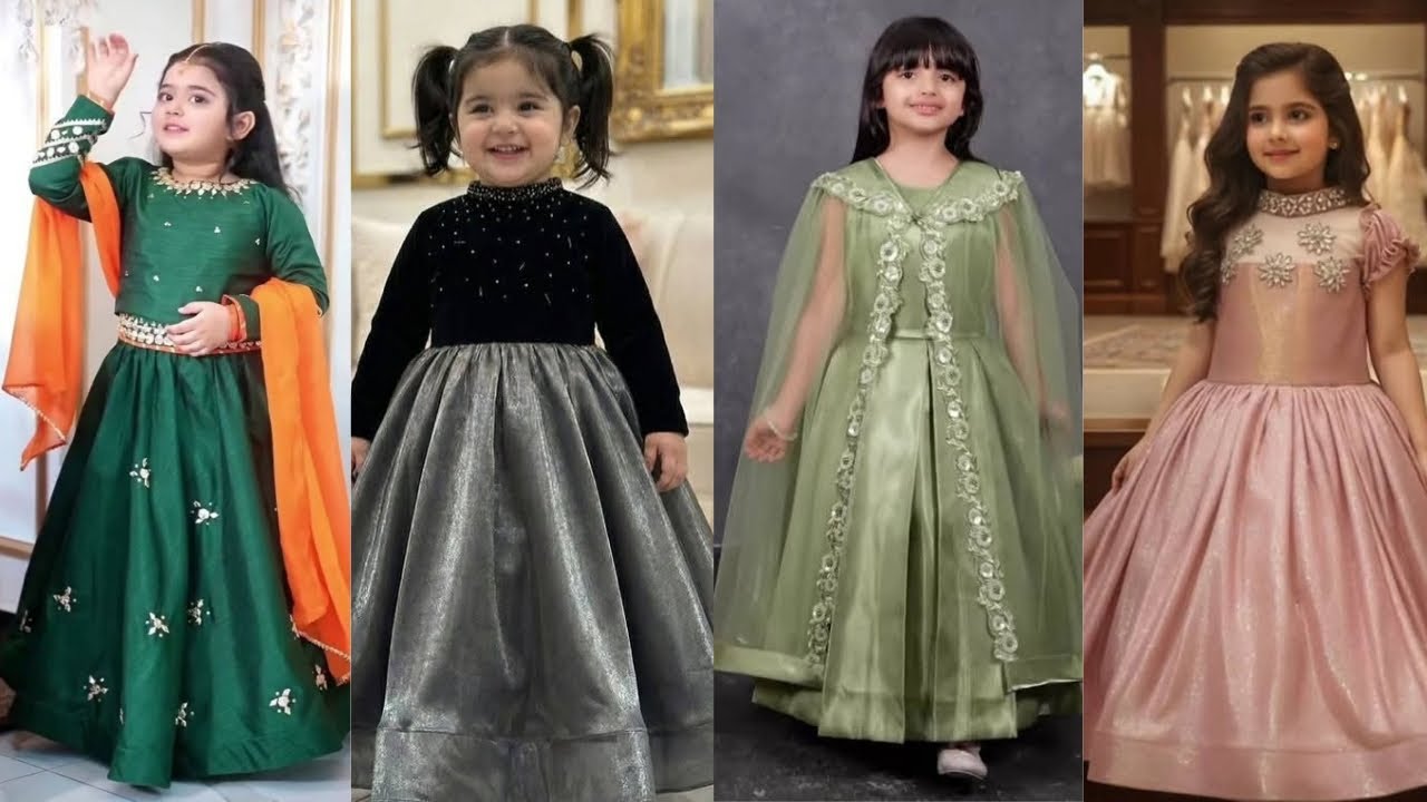 Elegant Pakistani party were dress designs for baby girls 2026#trending #babygirl#dress 