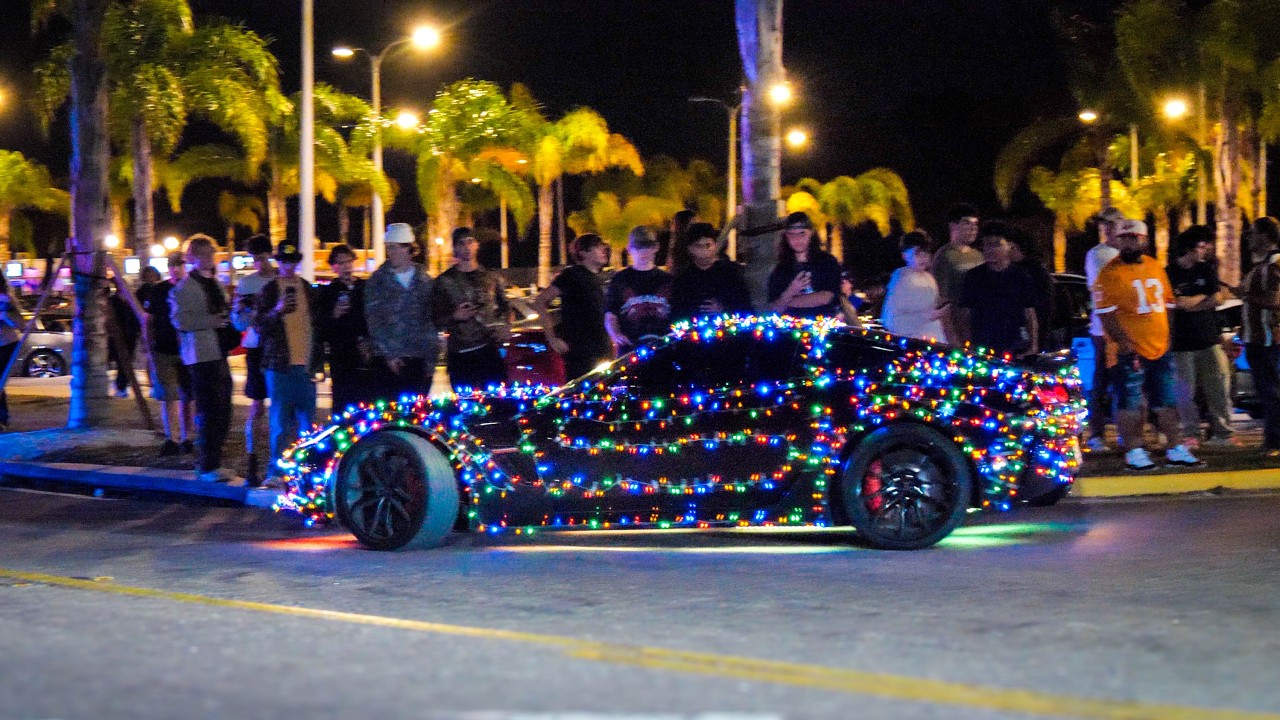 Provisions Cars & Coffee After Hours | Pullout's in front of Cops! | December 2024 #carsandcoffee