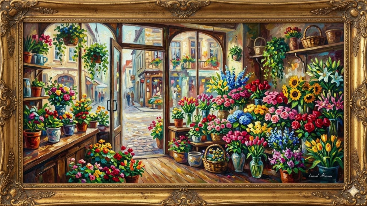 Welcome to a Florist Shop | 4K Frame TV Art | screensaver | flores