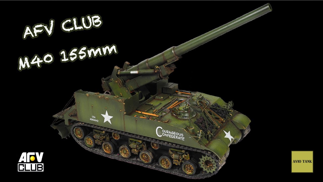 M40 155mm GUN MOTOR CARRIAGE - U.S.ARMY - 937th FA Korea 1952 -MODEL KIT AFV CLUB - 1/35 -TANK MODEL