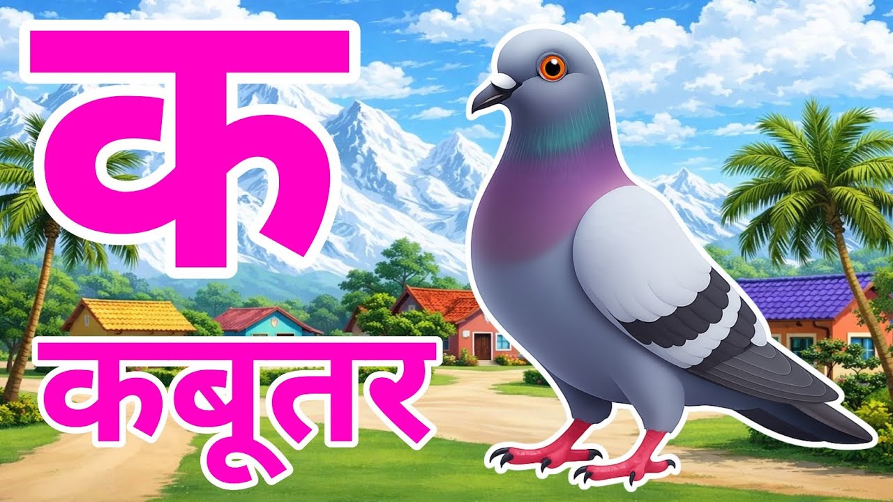 क से कबूतर, अ से अनार a se anaar k se kabutar I Hindi varnmala I ABCD क से कबूतर अ से अनार, for kids