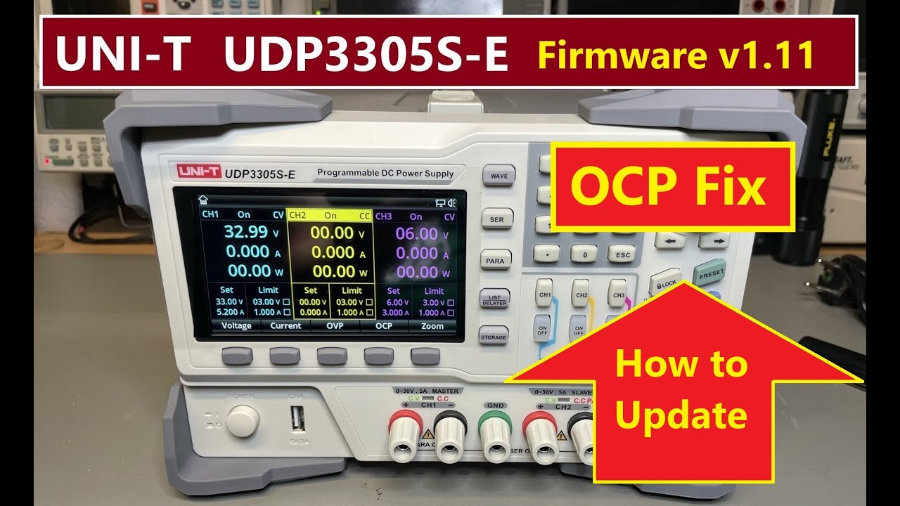TA-0378: UNI-T UDP3305S-E — демонтаж и прошивка 1.11 Исправление OCP OVP — вывод списка 1.12 — 1.15