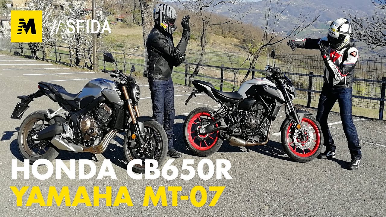 Honda CB650R vs Yamaha MT-07: nude a 4 o 2 cilindri? [English sub.]