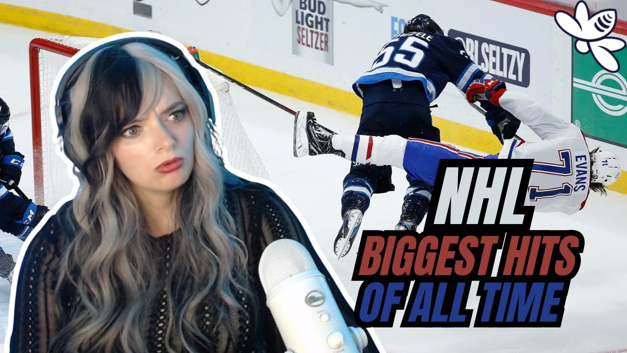 Reacting to NHL Biggest Hits Of All Time | Girl React