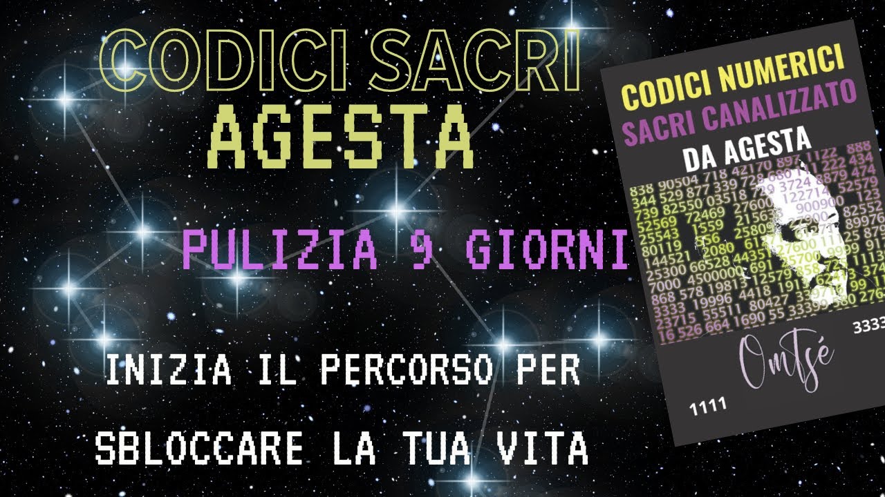 ✨Pulizia di 9 giorni CODICI SACRI AGESTA✨CAMBIA LA TUA VITA LETTERALMENTE! #agesta #codicisacri