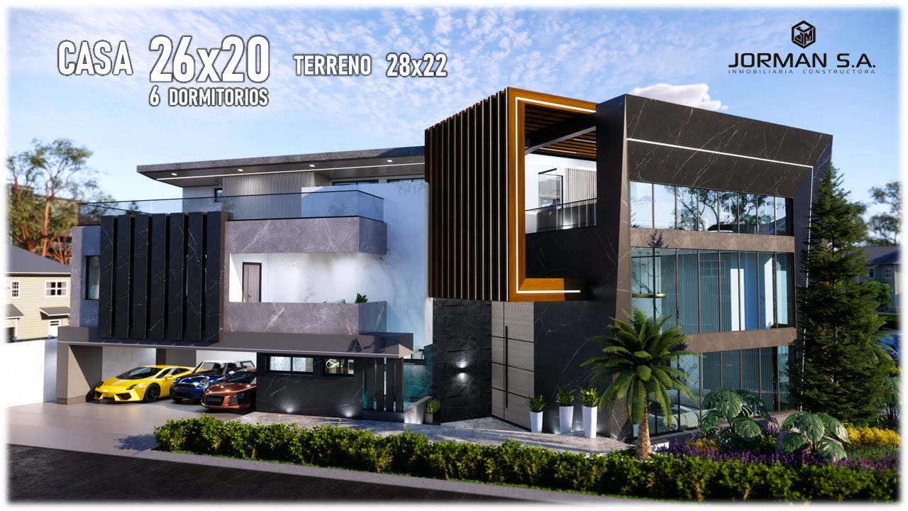 Modern House Design with 6 Bedrooms Family Home | 26x20m 3 Storey | Jorman HomeDesigns