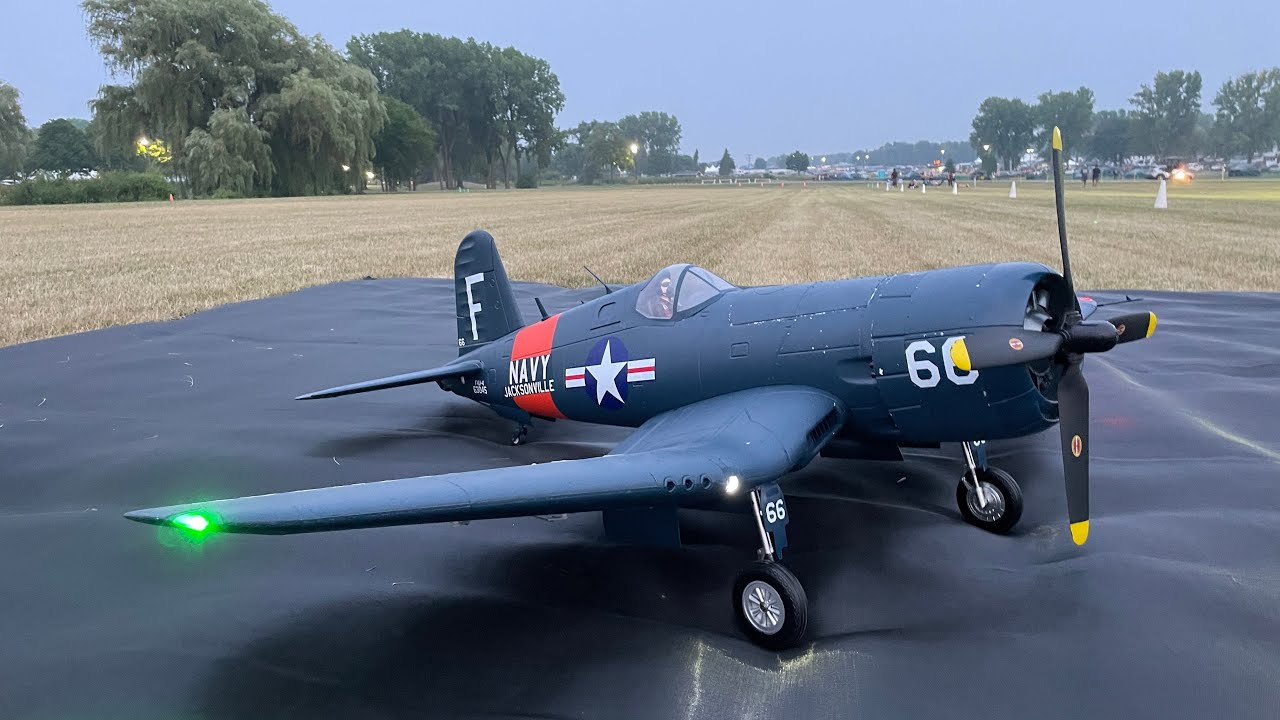 FMS P-51 | FMS F4U Corsair 1700mm (8S) Formation flight at Oshkosh Pioneer field with Ryan!