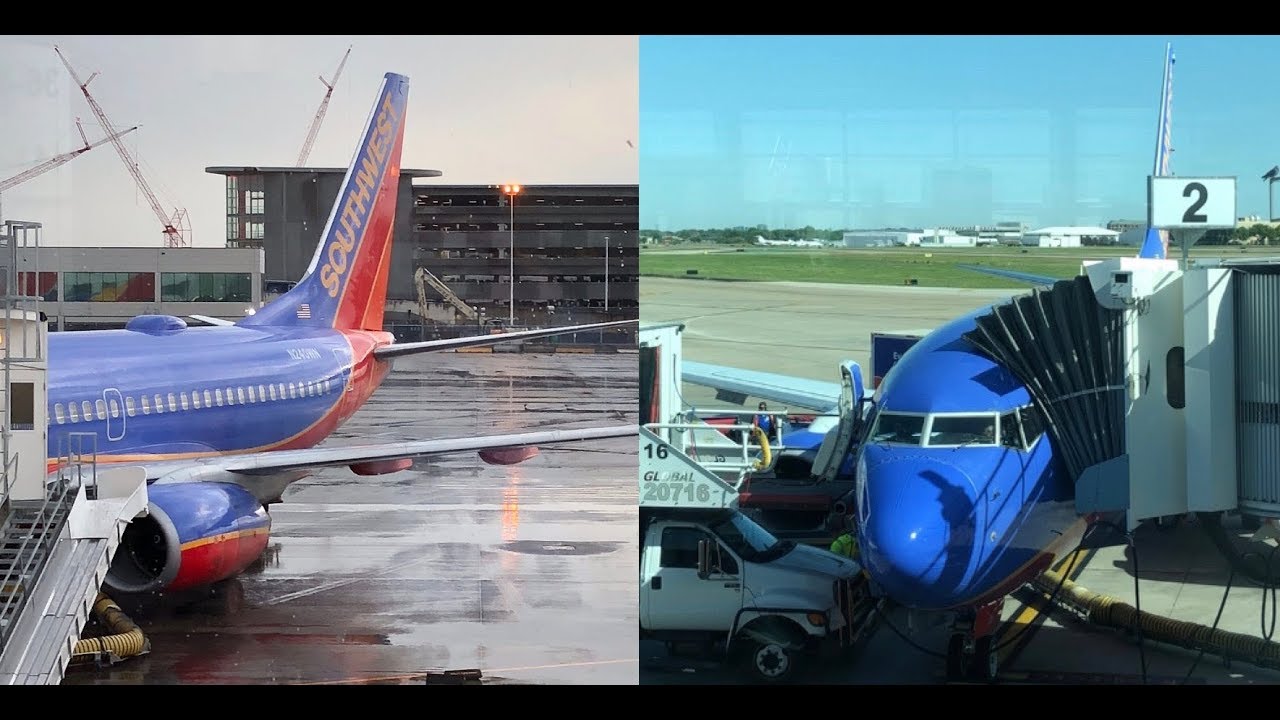 Southwest Airlines Full Flight: Columbus  - Dallas via Nashville