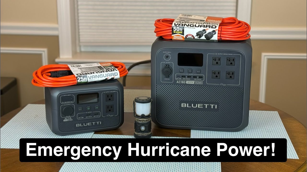 Battery backup power for power outage / hurricane / storm etc
