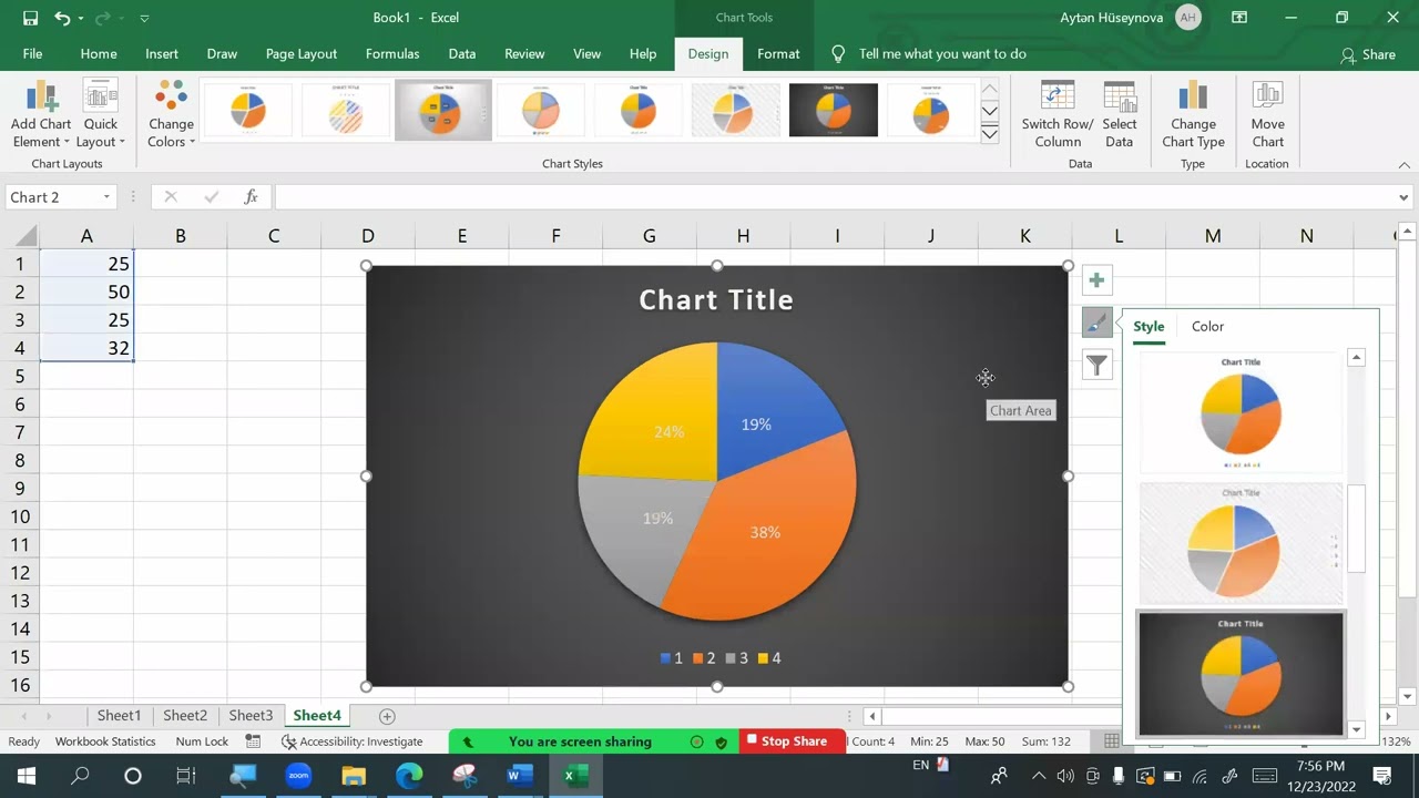 Excel 2019 (Insert, Page loyout tabları)