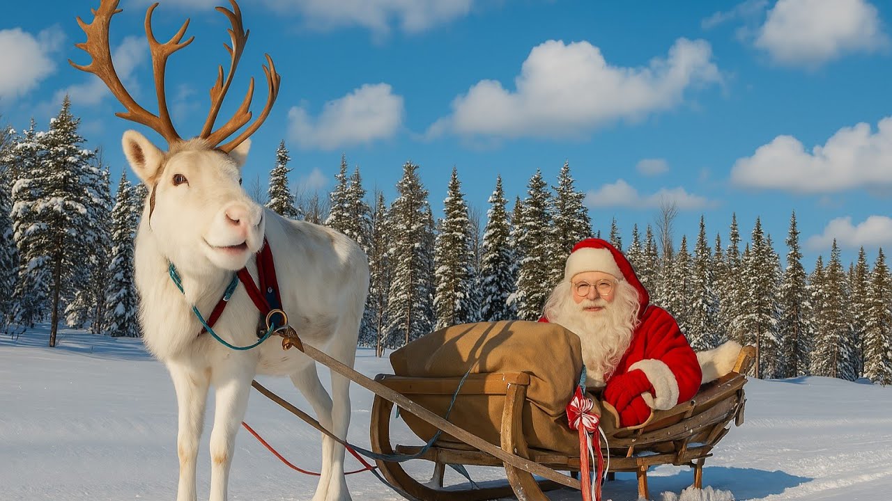 Babbo Natale e renne per bambini 🎅🦌 il meglio delle cavalcate sulle renne Santa Claus in Lapponia