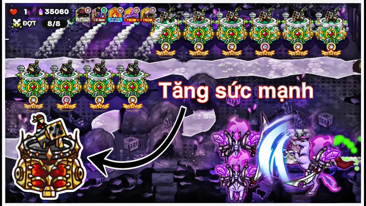 Full Stage 120 Hard không cần Hero | Tháp Pháo vô hạn tầm đánh | Gold Tower Defence | Snow