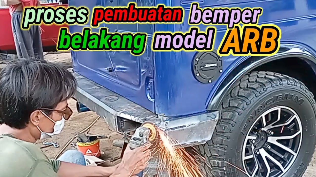 proses pembuatan  bemper jimny belakang model ARB @Detawo Channel