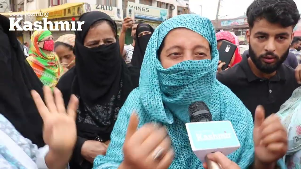 Protest demonstration against smart meters in Gojwara, Srinagar.