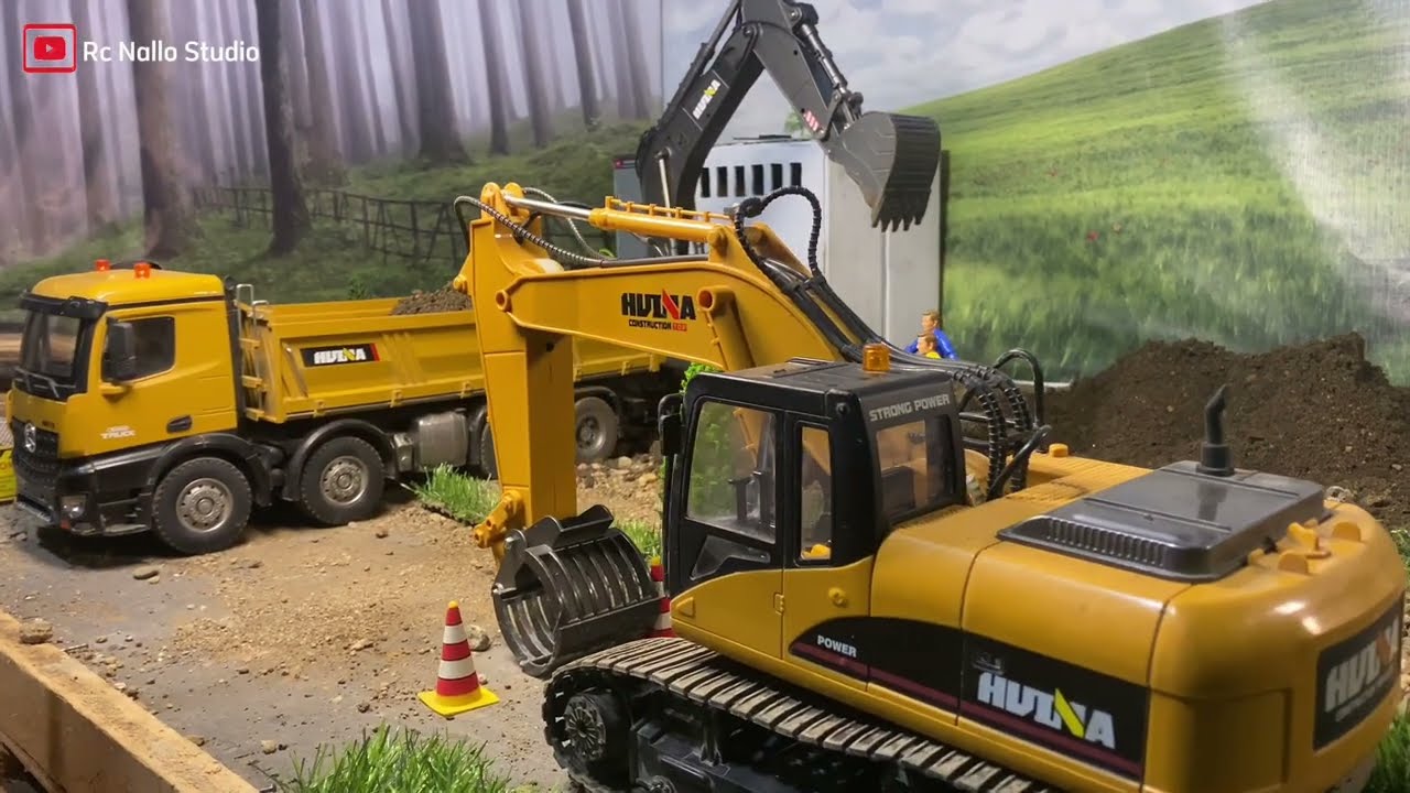 Remote Control Toys, Rc Excavator Huina 1593, Excavator Huina 1535 and Truck Huina 1536 1:14 Scale