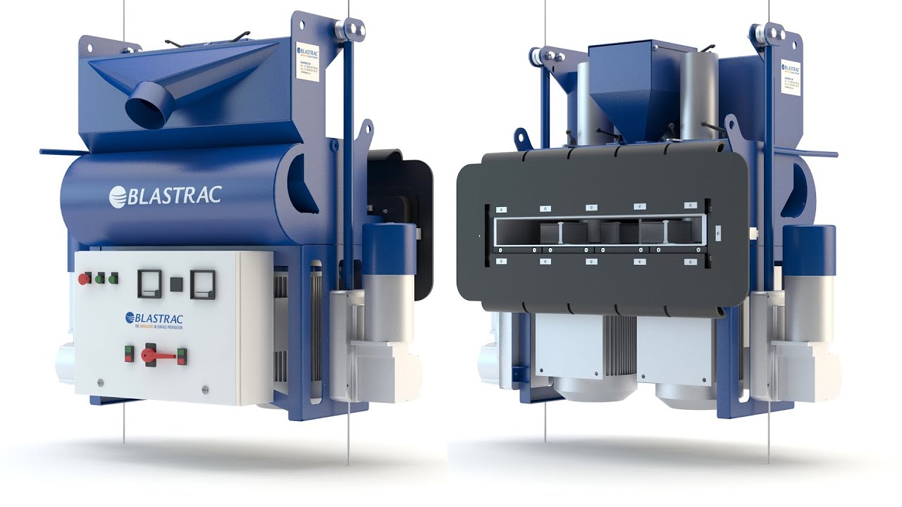 The Blastrac EBE 900VMB | Vertical Steel Blast Machine