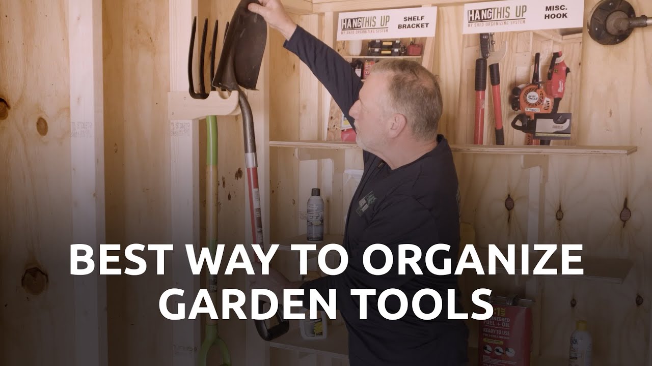 Best Way to Organize Garden Tools in Your Shed or Garage | Simple Vertical Tool Rack Solution