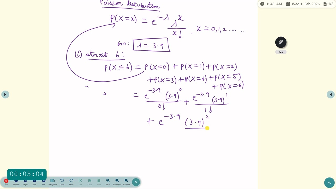 Probability & Statistics  Poisson Distribution Dr K Kannaki