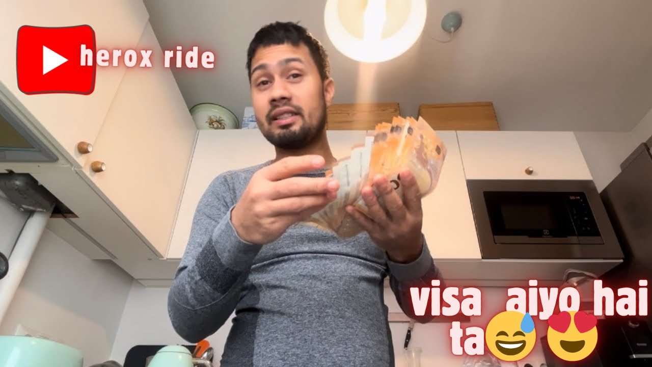 😍finally visa lagyo estonia ko🥰 salary pani ayexa😆 snow fall chiso badyo😅herox ride vlog